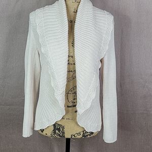 WILLI SMITH Cream Cardigan Sweater Medium